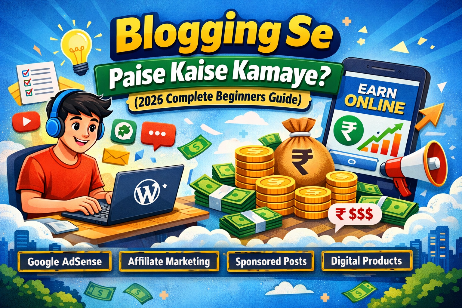 Blogging se paise kaise kamaye 2026 complete beginners guide